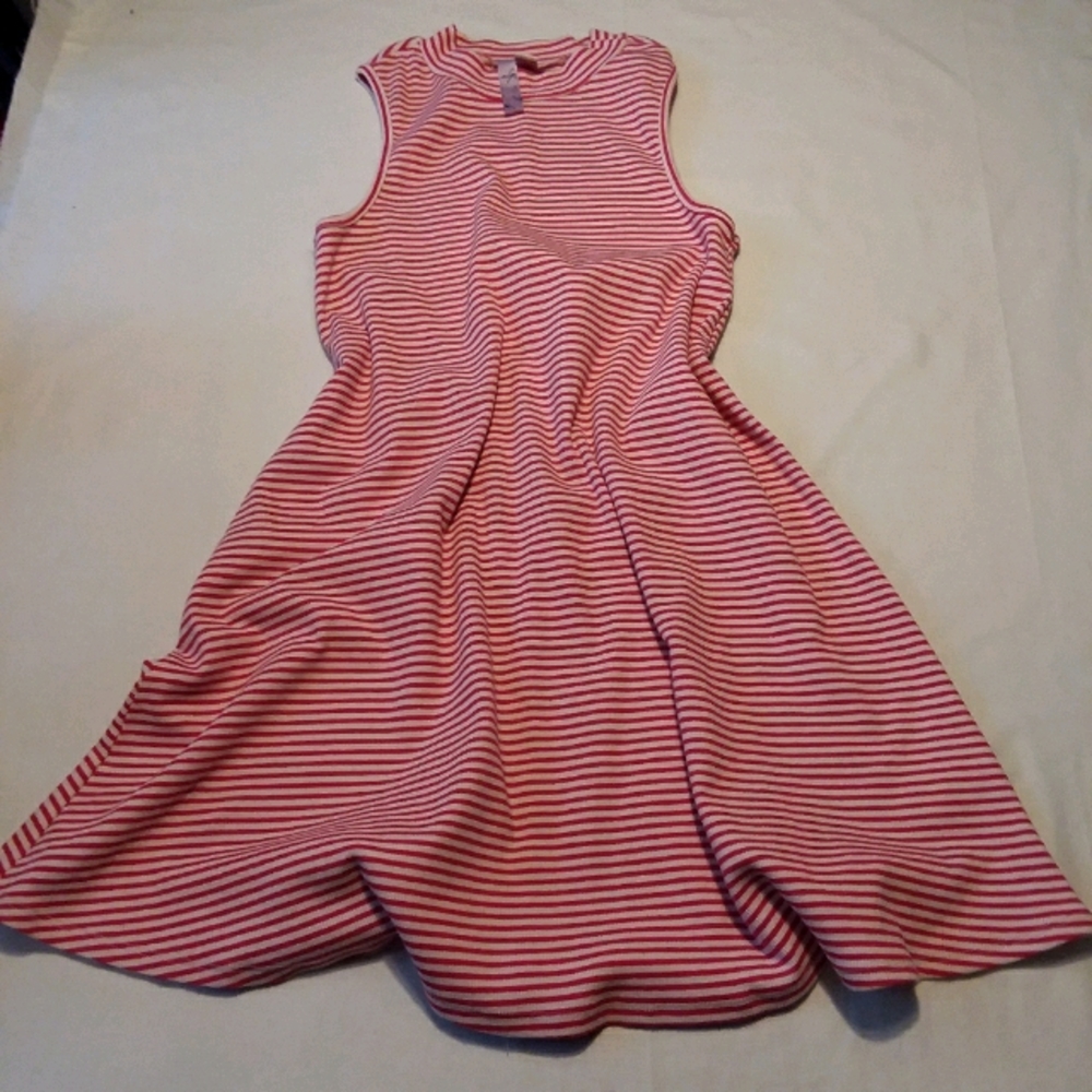 🎀 Alya Red and White Striped Dress